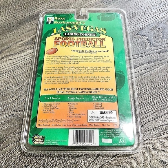 Roxy Roxborough Las Vegas Football Sports Predictor Handheld Electronic NEW - Picture 2 of 4